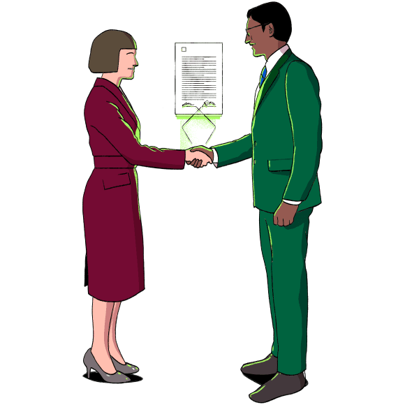 Woman Man Shaking Hands